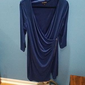 Express blue wrap dress